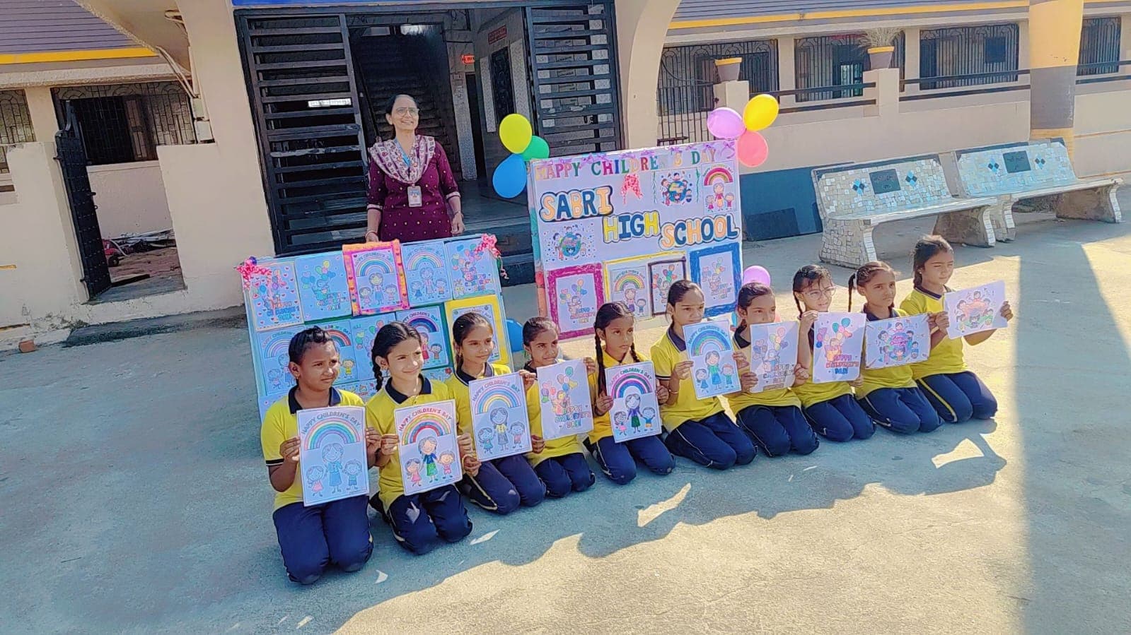 Students at annual day ceremony